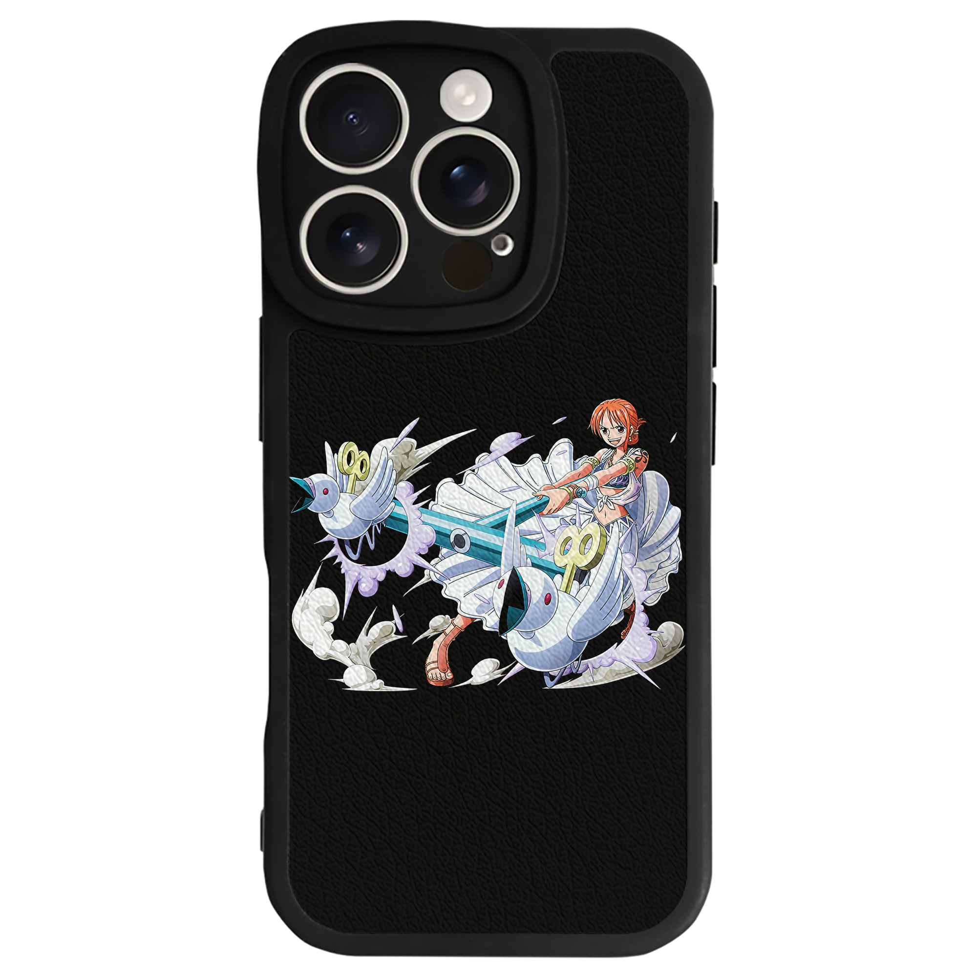 （画像用） ワンピース ナミ ONE PIECE Nami 【iPhone 16シリーズ対応】シリコンスマホケース（レザー調） 材質：シリコン